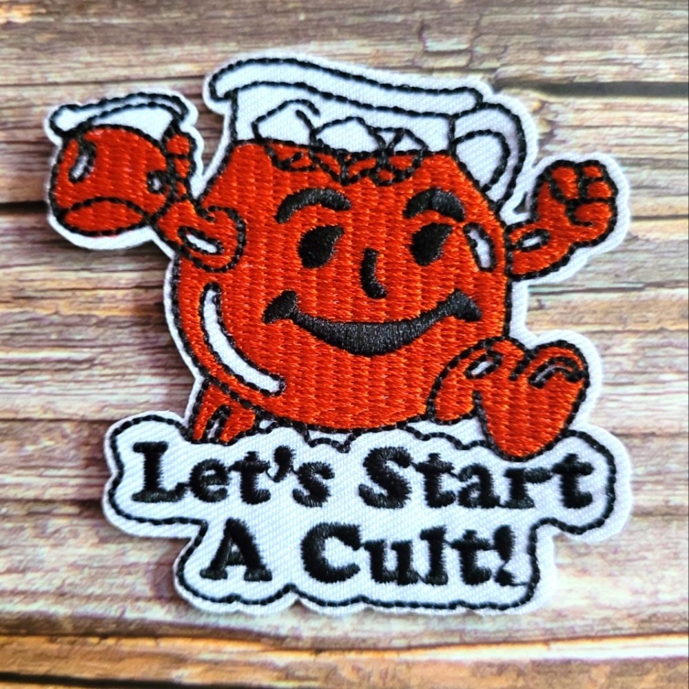 Let's Start A Cult Kool-aid Jim Jones 90'S Funny Embroidered Iron on Patch